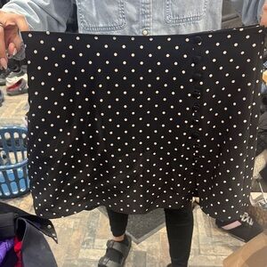 Zara Black Polka Dot Mini Skirt with White Dots